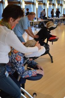 stoelmassage bij de provincie drenthe